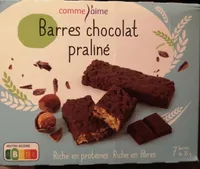 Barre croustillante au chocolat noir