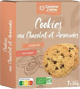 Cookies chocolat et amandes