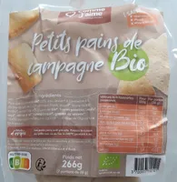 Petits pains de campagne bio