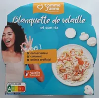 Blanquette de volaille et son riz