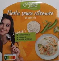 Merlu blanc sauce citronnée et son mélange de riz