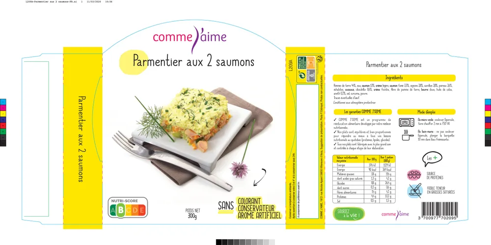Parmentier aux 2 saumons