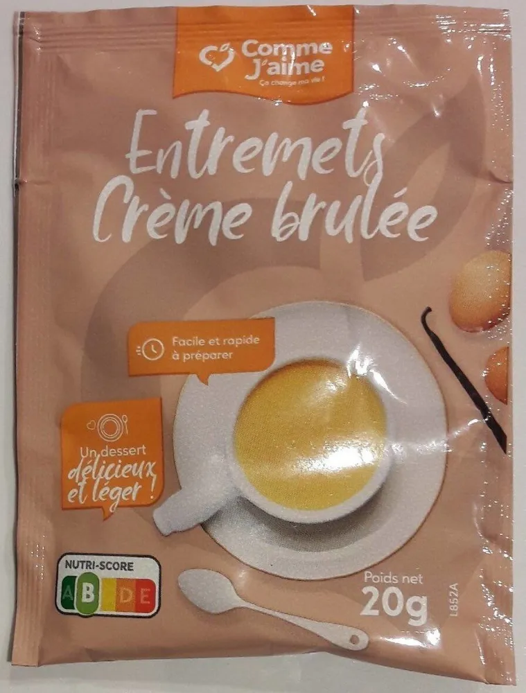 Entremet crème brulée