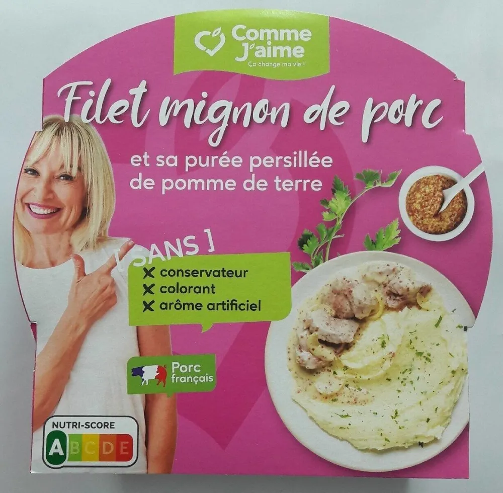 Filet mignon de porc et sa purée persillé de pomme de terre