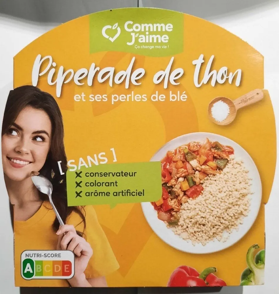 Piperade de thon et ses perles de blé