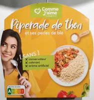 Piperade de thon et ses perles de blé