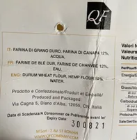 Pates a la farine de chanvre