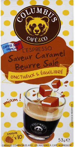 Capsules de café L'espresso saveur caramel beurre salé