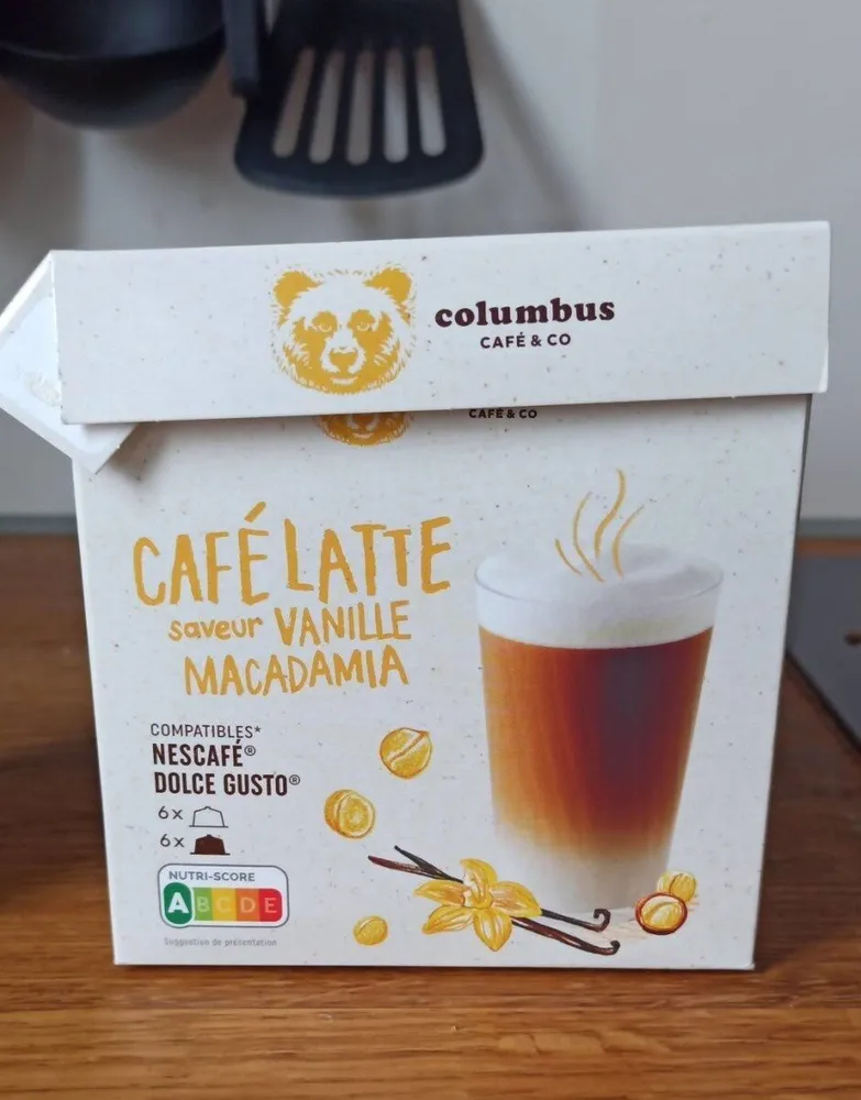 Caffé latte saveur vanille macadamia
