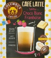 Café Latte saveur Choco Blanc Framboise