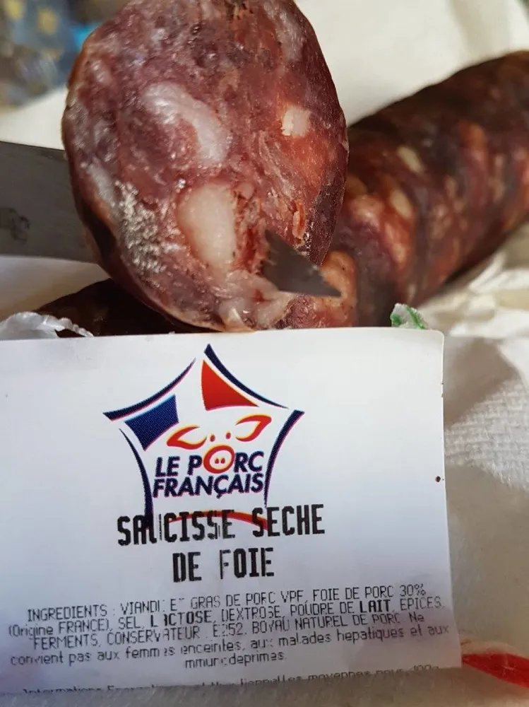 Saucisse sèche de foie