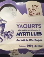 Yaourts confiture artisanale myrtille