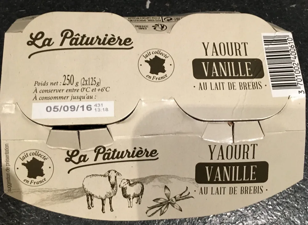 Yaourt vanille au lait de brebis