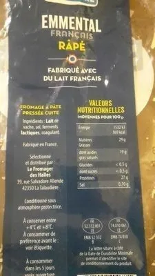 Emmental français râpé