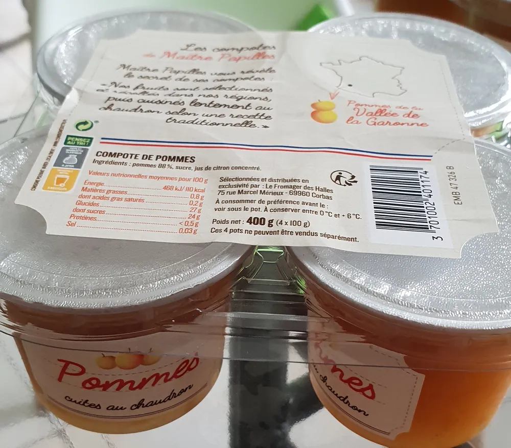 Les compotes de Maître Papilles - Pommes