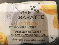 Beurre de Baratte au Citron et Poivre Vert