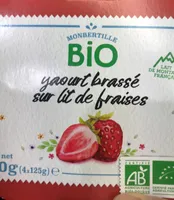 Yaourt brassé lit de fraise