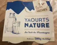 Yaourts Nature Au lait de montagne