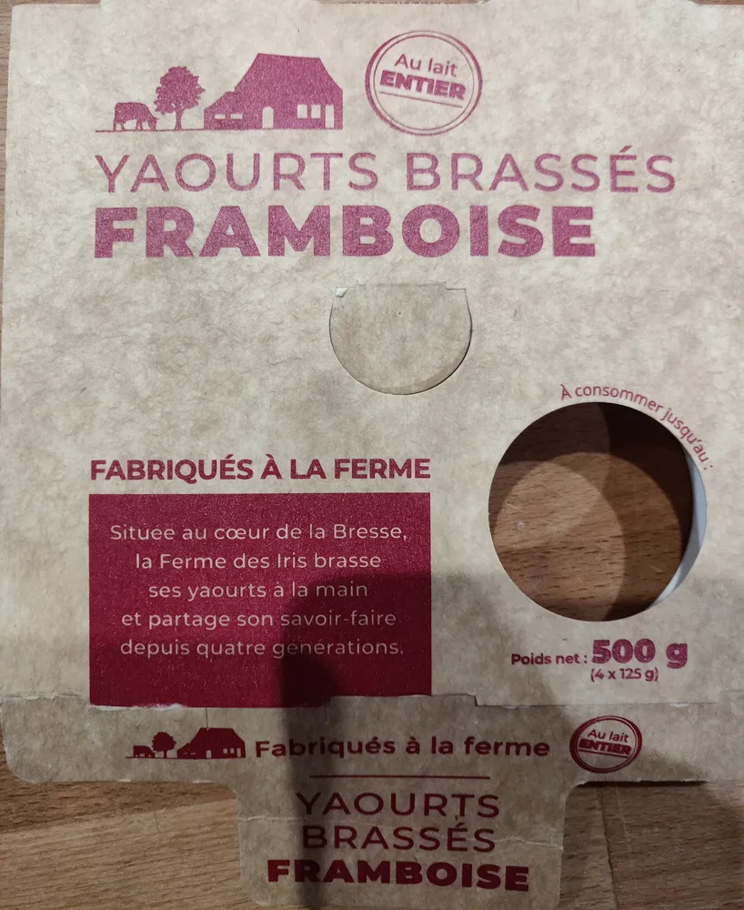 Yaourts brassés framboise
