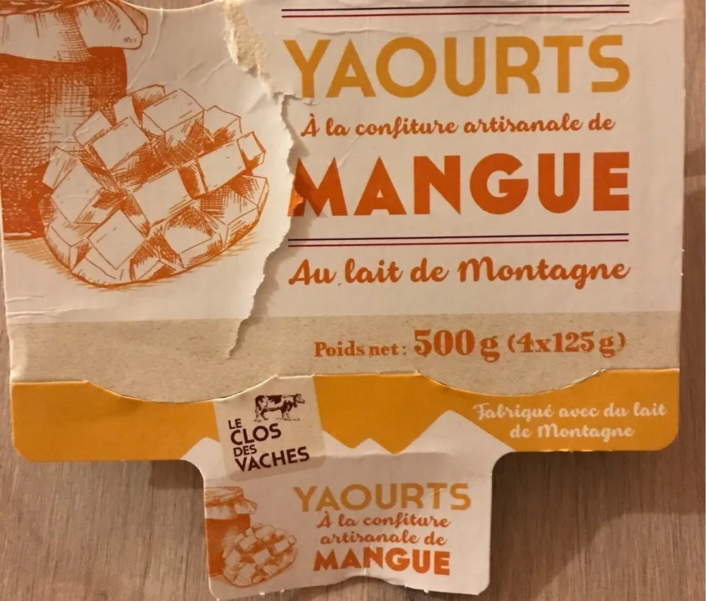 Yaourts a la confiture artisanale de mangue