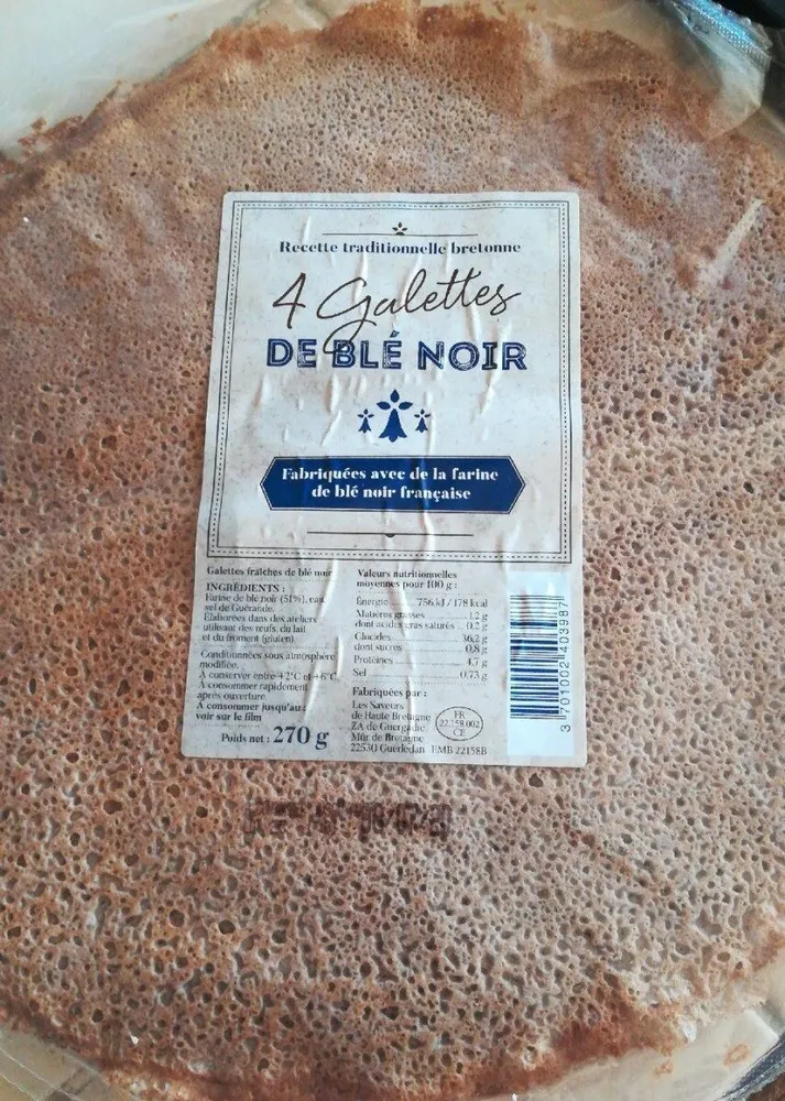 4 galettes de blé noir
