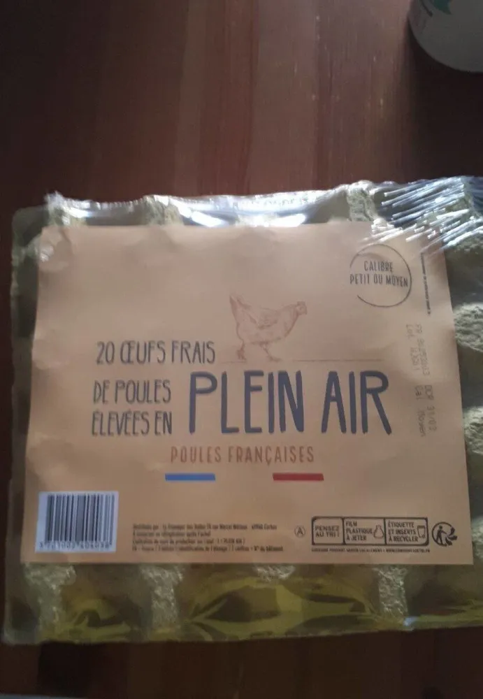 20 œufs frais de poules élevées en plein air