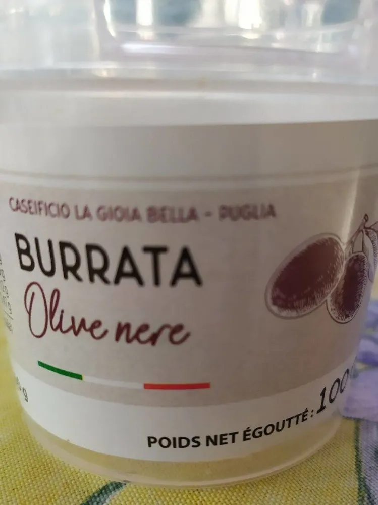Burrata olive nere