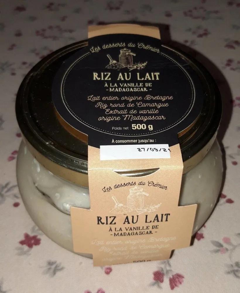 RIZ AU LAIT à la Vanille de Madagascar