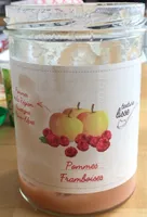 Dessert de pomme et de framboises