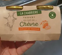 yaourt au lait de chèvre sur lit de mangue