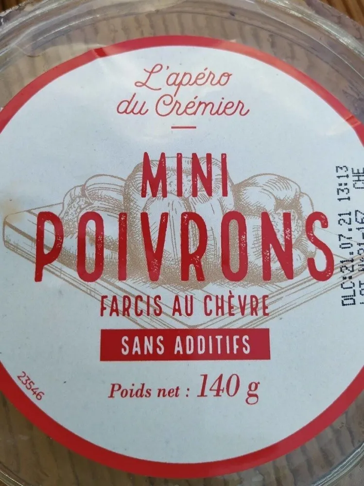 Mini poivrons farcis au fromage de chevre