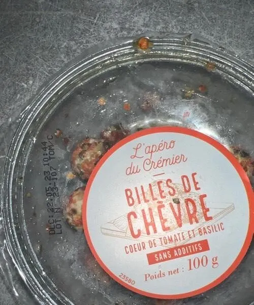 BILLES DE CHÈVRE COEUR DE TOMATE ET BASILIC