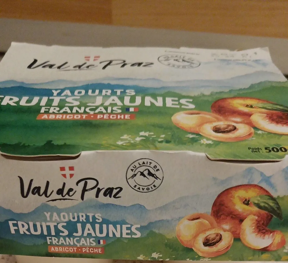 Yaourts fruits jaunes français