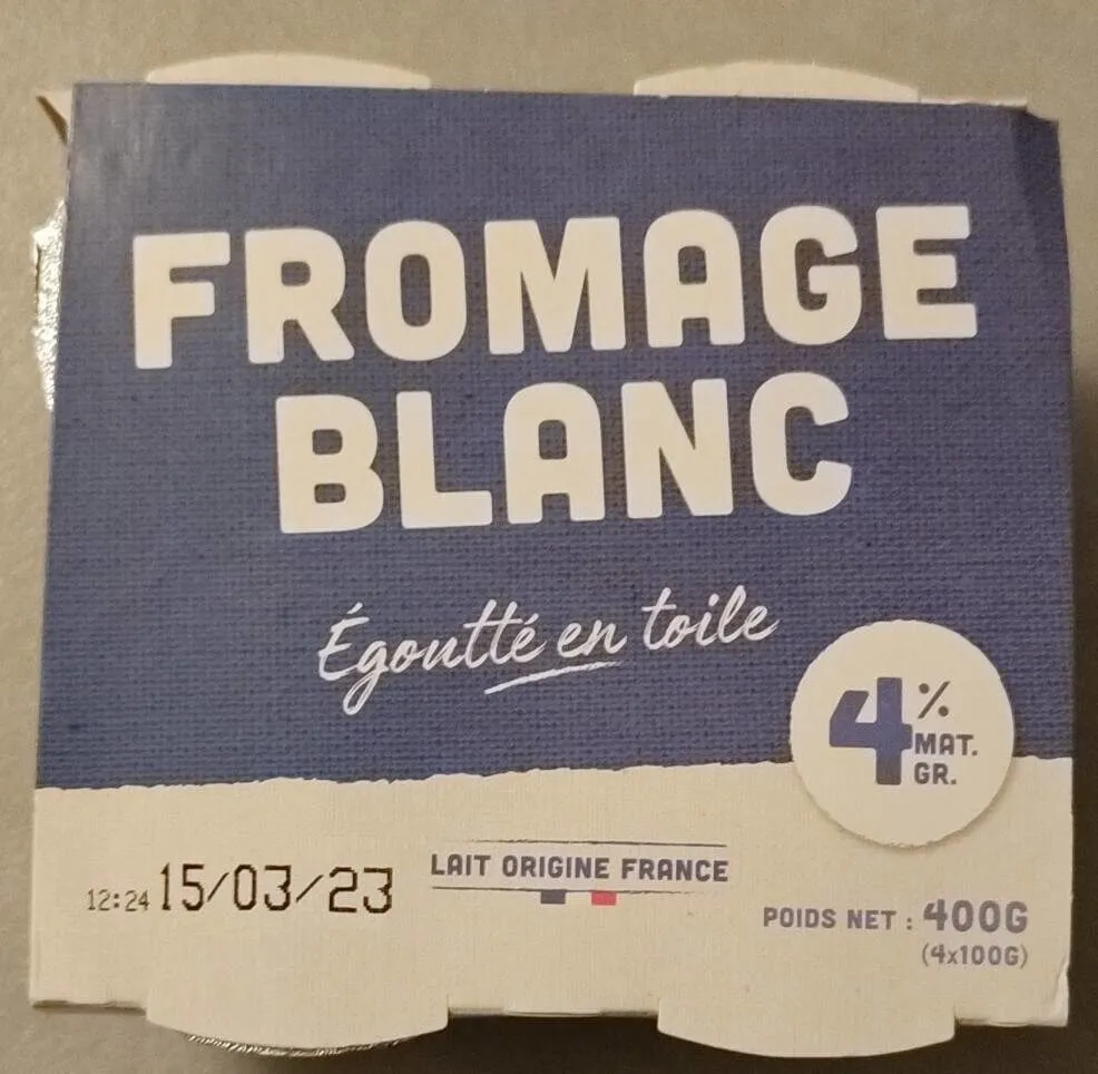 Fromage blanc égoutté en toile