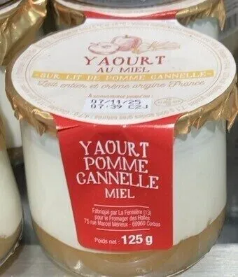 YAOURT AU MIEL SUR LIT DE POMME CANNELLE