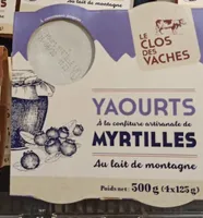 Yaourts à la confiture artisanale de myrtilles