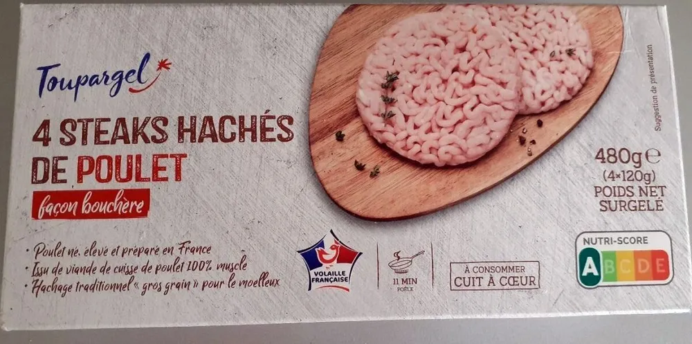 4 Steaks hachés de poulet
