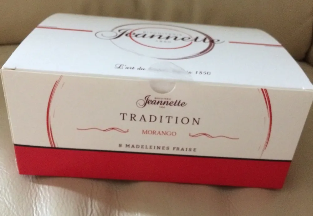 Jeannette Tradition Morango - 8 Madeleines Fraise