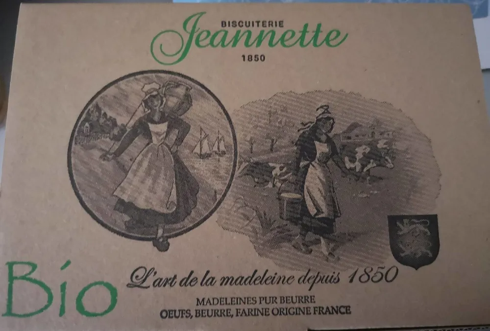 Boite de 10 madeleines Bio Citron