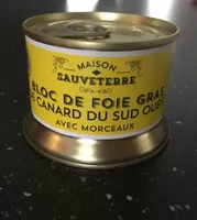 Bloc de foie gras de canard du sud ouest