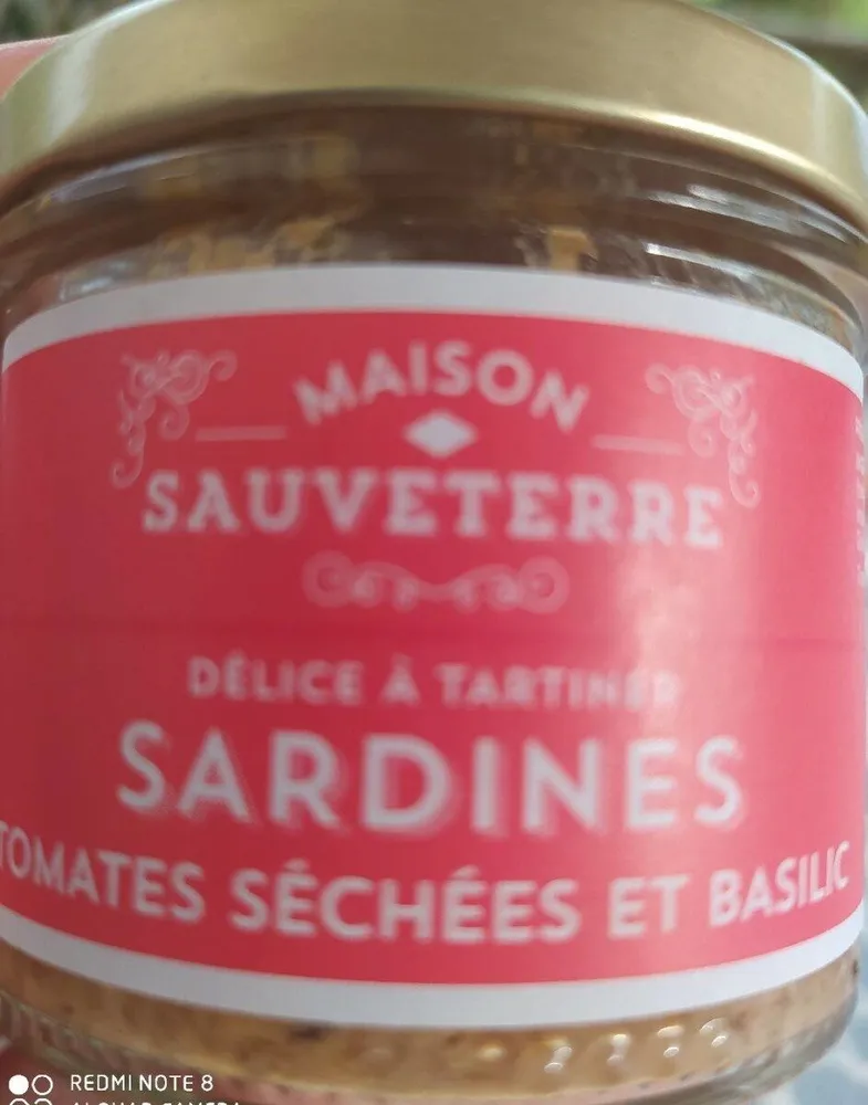 Délice à tartiner Sardines Tomates séchées et basilic