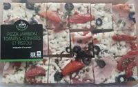 Pizza jambon tomates confites et pistou
