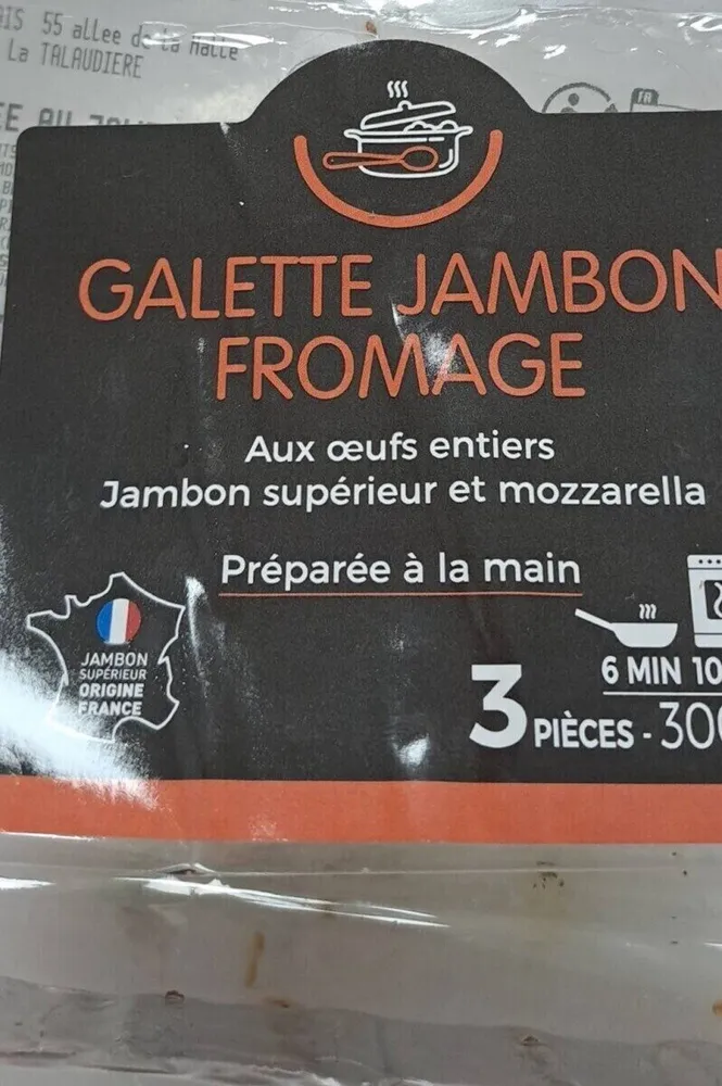 Galette jambon fromage