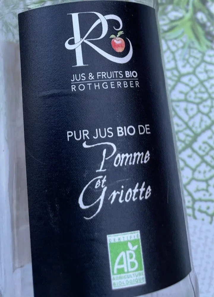 Pur jus bio de Pomme et Griotte