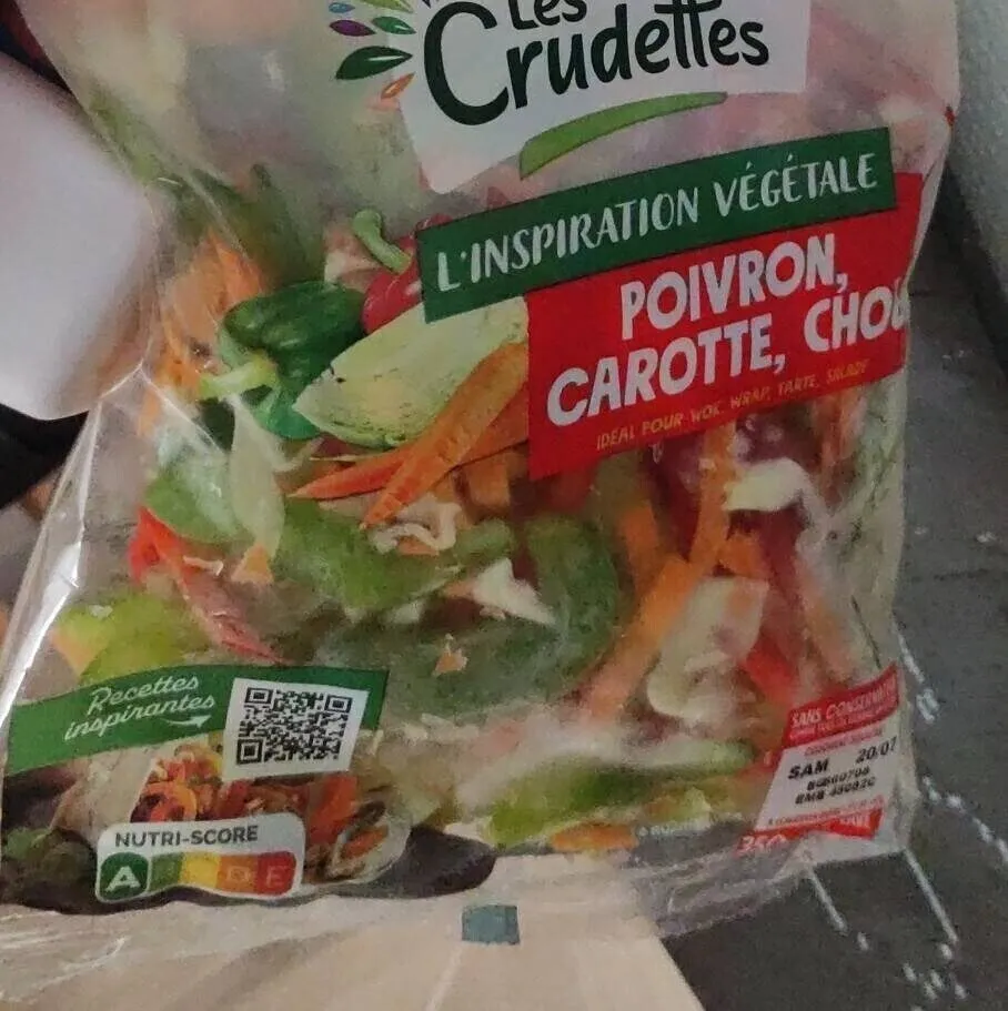 Les crudettes poivrons carotte chou