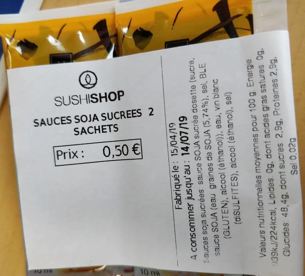 Sauces soja sucrées