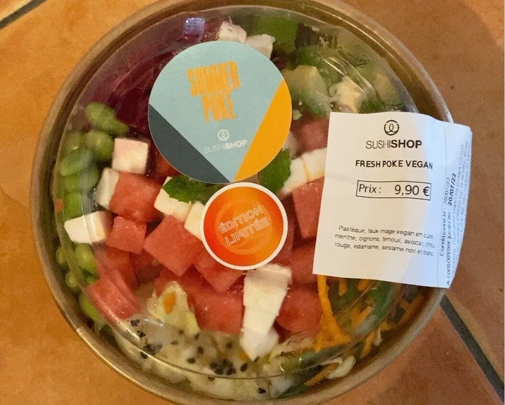 Fresh poke vegan