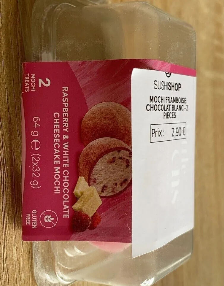 Mochi framboise chocolat blanc