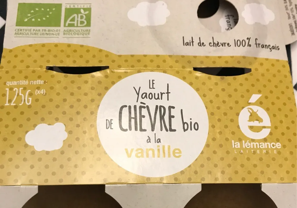 Yaourt de chevre bio a la vanille