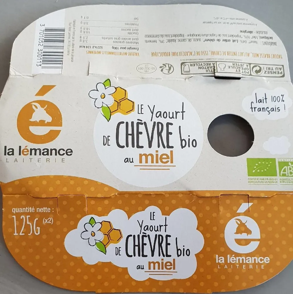 Le yaourt de chèvre bio au miel
